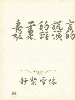 妻子的谎言孙佳媛是谁演的