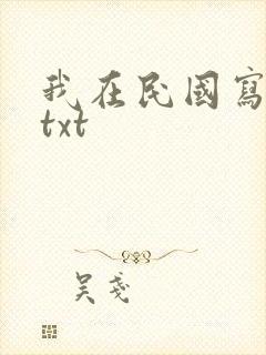 我在民国写小说txt