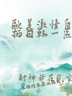 欧美激情自拍偷拍日韩一区