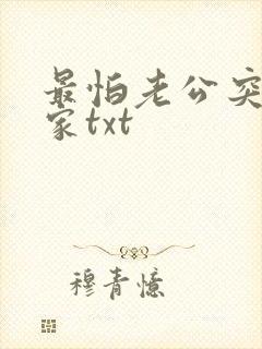 最怕老公突然回家txt