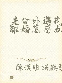 老公外遇我不想离婚怎么办