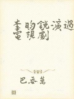 李昀锐演过哪些电视剧