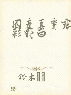 国产真实露脸精彩对白
