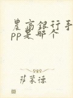 农商银行手机app是哪个