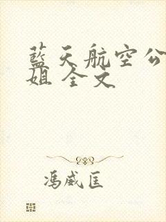 蓝天航空公司空姐 全文