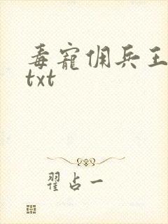 毒宠佣兵王妃 txt