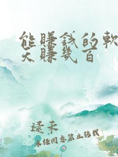 能赚钱的软件一天赚几百