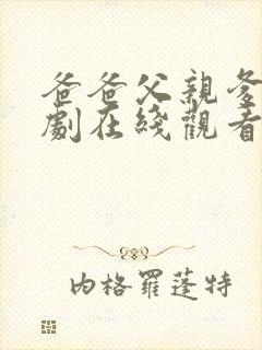 爸爸父亲爹电视剧在线观看