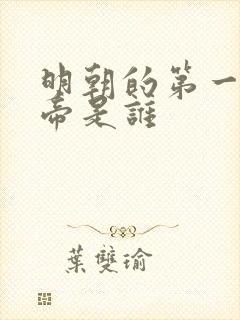明朝的第一个皇帝是谁