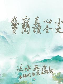 盛宠真心小说免费阅读全文最新章节
