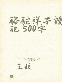 骆驼祥子读书笔记 500字