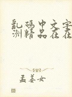 乱码中文字幕亚洲精品在在线