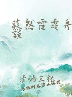苏然霍霆舟的小说