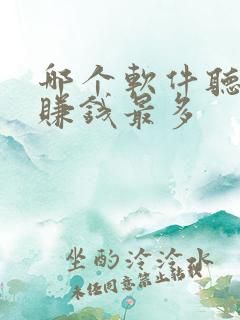 哪个软件听小说赚钱最多