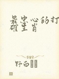 最忠心的打一正确生肖