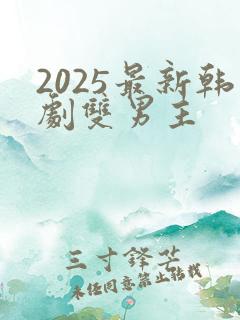 2025最新韩剧双男主