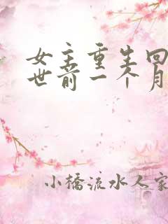 女主重生回到末世前一个月