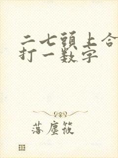 二七头上合三数打一数字