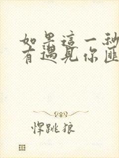 如果这一秒我没有遇见你匪我思存