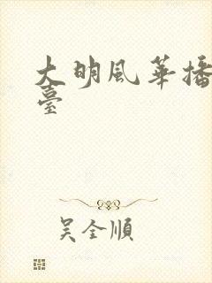 大明风华播放平台