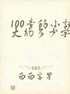 100章的小说大约多少字