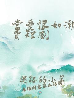 当爱恨如潮生免费短剧
