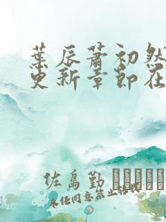 叶辰萧初然最新更新章节在线阅读
