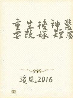 重生后神医王妃要改嫁 短剧