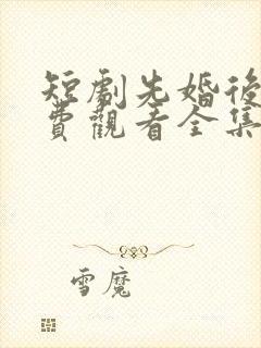 短剧先婚后爱免费观看全集