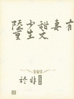 陆少甜妻有点萌重生文