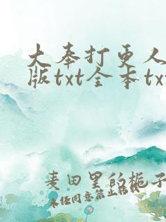 大奉打更人精校版txt全本txt