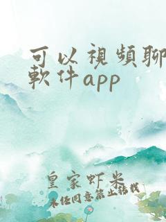 可以视频聊天的软件app