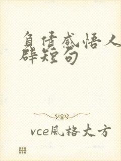 负债感悟人生精辟短句