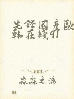 先锋国产欧美日韩在线91
