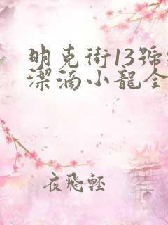 明克街13号纯洁滴小龙全文免费阅读小说