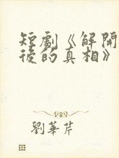 短剧《解开谎言后的真相》剧情介绍