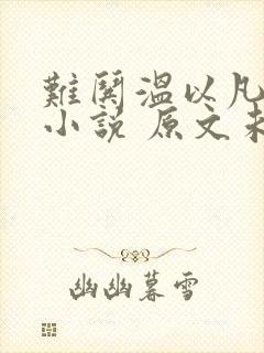 难哄温以凡桑延小说 原文未删减