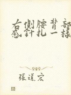 右侧腰背部刺痛感针扎一样