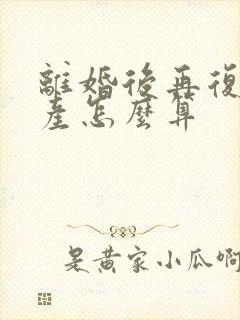 离婚后再复婚财产怎么算