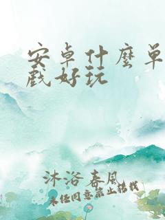 安卓什么单机游戏好玩