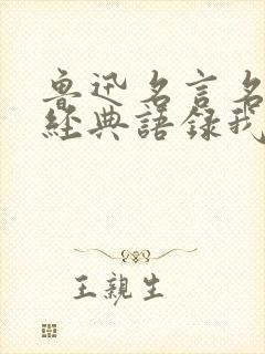 鲁迅名言名句,经典语录我大抵是累了