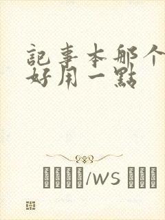 记事本那个软件好用一点
