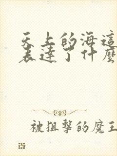 天上的海这首歌表达了什么含义 天上的海这首歌表达了什么含义