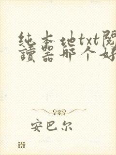 纯本地txt阅读器哪个好