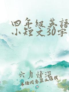 四年级英语旅游小短文30字