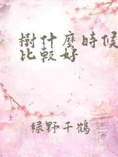 树什么时候施肥比较好