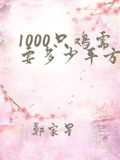 1000只鸡需要多少平方