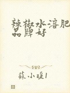 辣椒水溶肥选啥品牌好