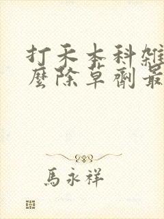 打禾本科杂草什么除草剂最好