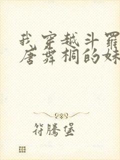 我穿越斗罗成了唐舞桐的妹妹